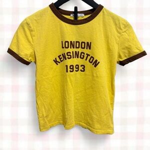 Yellow Shirt with Brown Accents